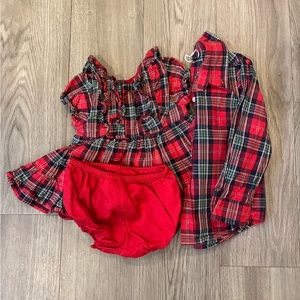 Janie and Jack Twins Matching Christmas Outift (18-24M)